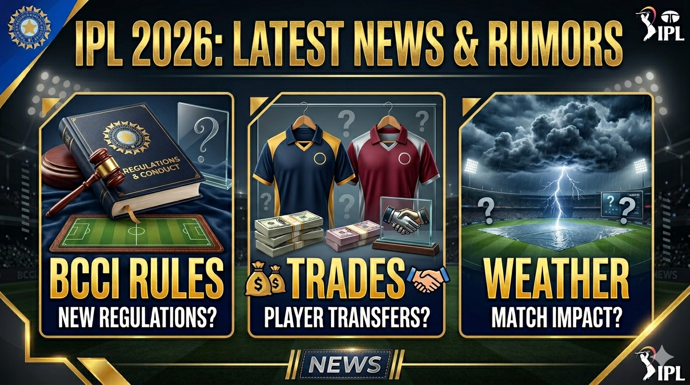 IPL 2026 Latest News, BCCI Rules, and Trade Rumors